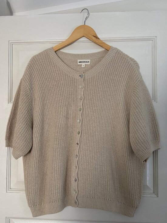 Sonderhaus Sweaters - Sonderhaus Coastal Cardigan in Sand